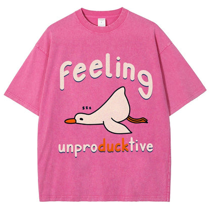 Feeling Unproducktive Vintage Distressed T-shirt
