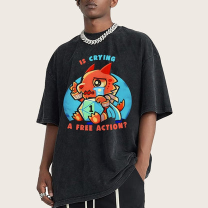Dragon crying is a free action Vintage Distressed T-shirt