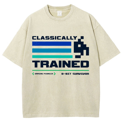 Classically Trained for Retro Gamers Vintage Distressed T-shirt