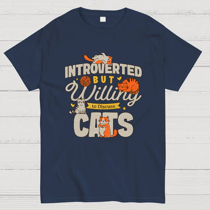 Willing to Discuss Cats Geek T-Shirt