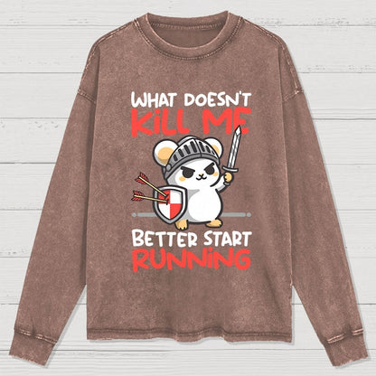 Knight mouse Washed Long Sleeve Tee