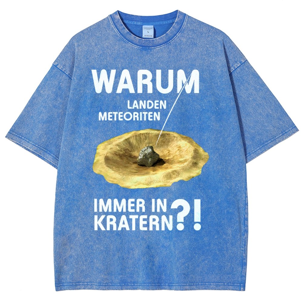 Meteoriten in Kratern Vintage Distressed T-shirt