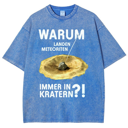 Meteoriten in Kratern Vintage Distressed T-shirt