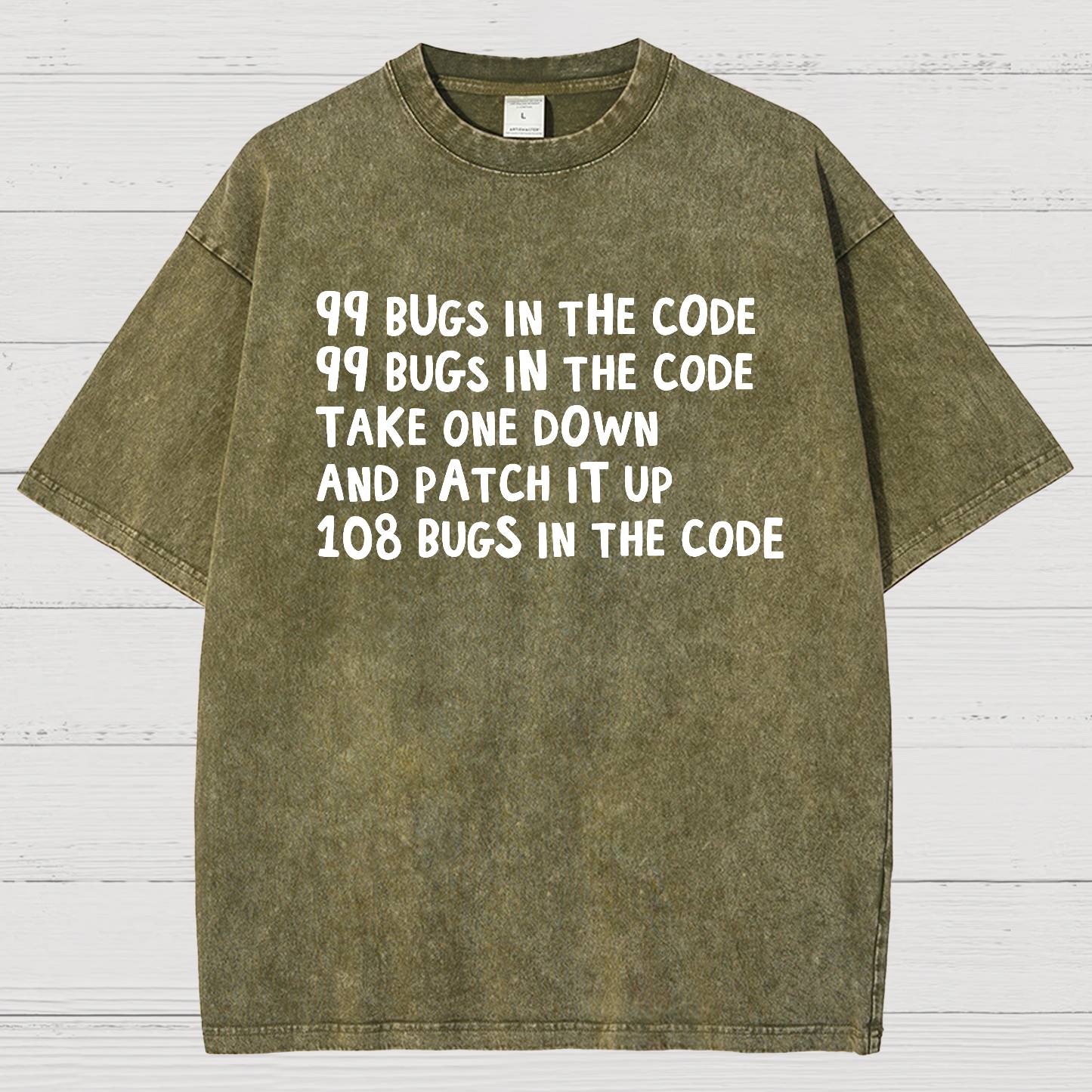 99 Bugs In The Code Vintage Distressed T-shirt