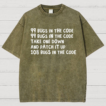 99 Bugs In The Code Vintage Distressed T-shirt