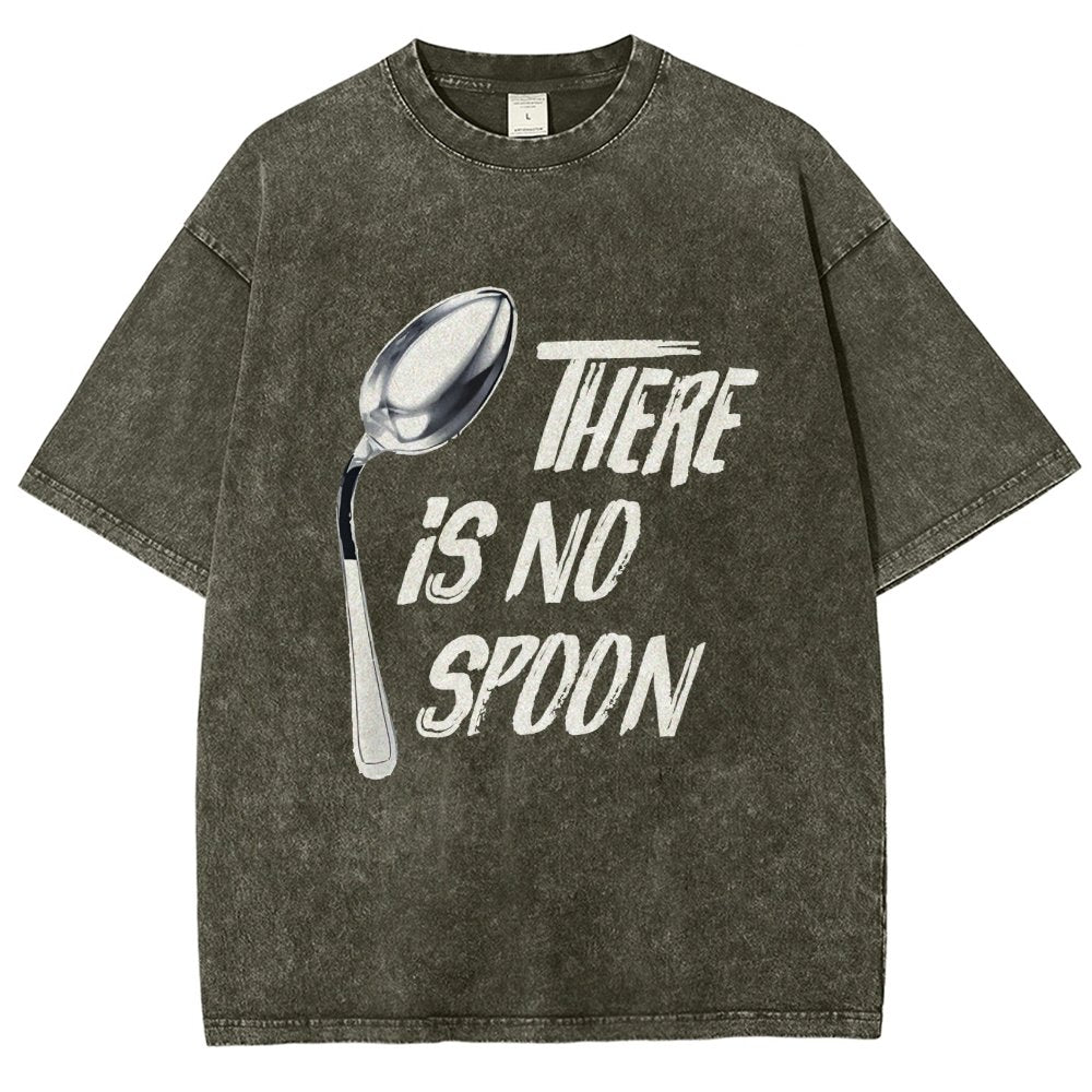 There is no spoon Vintage Distressed T-shirt