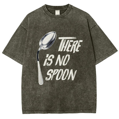 There is no spoon Vintage Distressed T-shirt