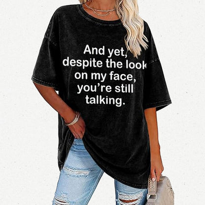 Funny Words Vintage Distressed T-shirt
