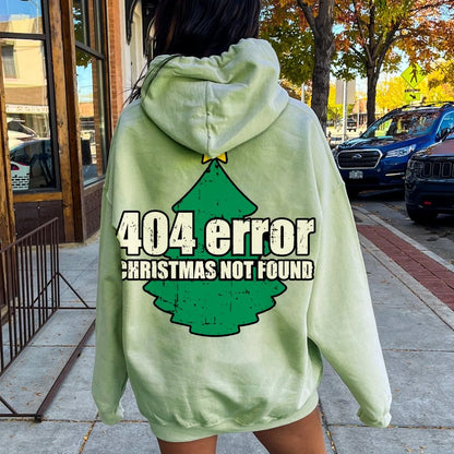 Error 404 Printed Back Cotton Hoodie