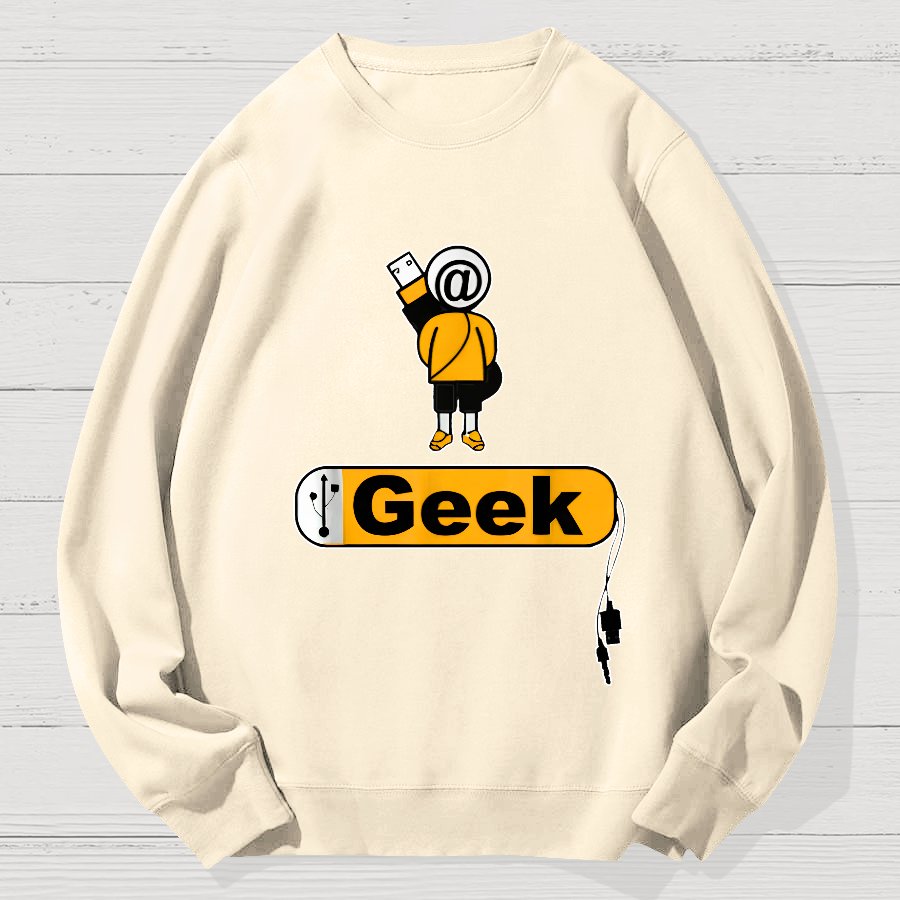 @Geek Funny Cotton Sweatshirt