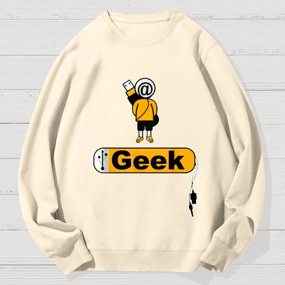@Geek Funny Cotton Sweatshirt