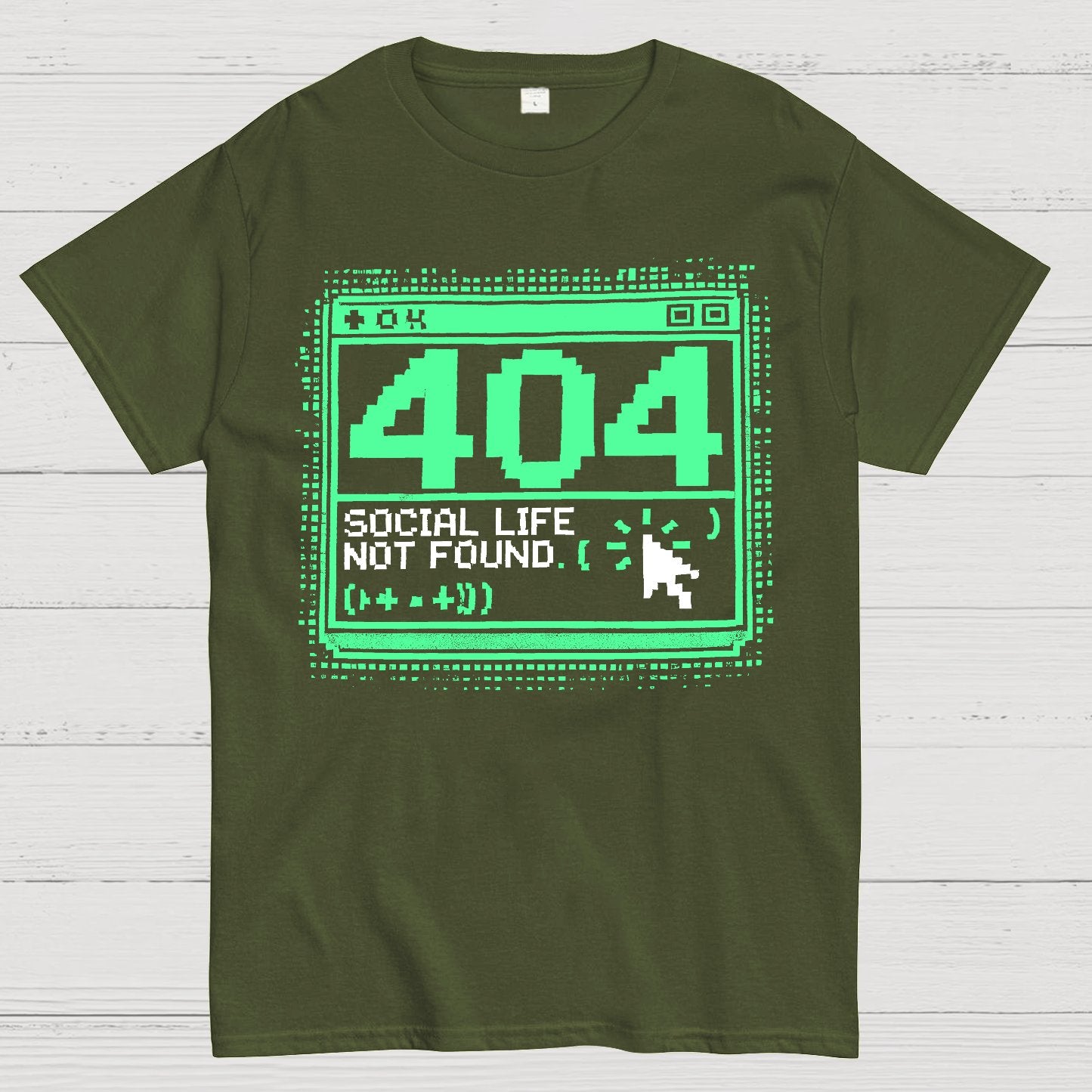 404 Social Life Not Found Funny Geek T-Shirt