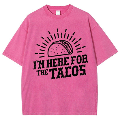 I'm Here For The Tacos Vintage Distressed T-shirt