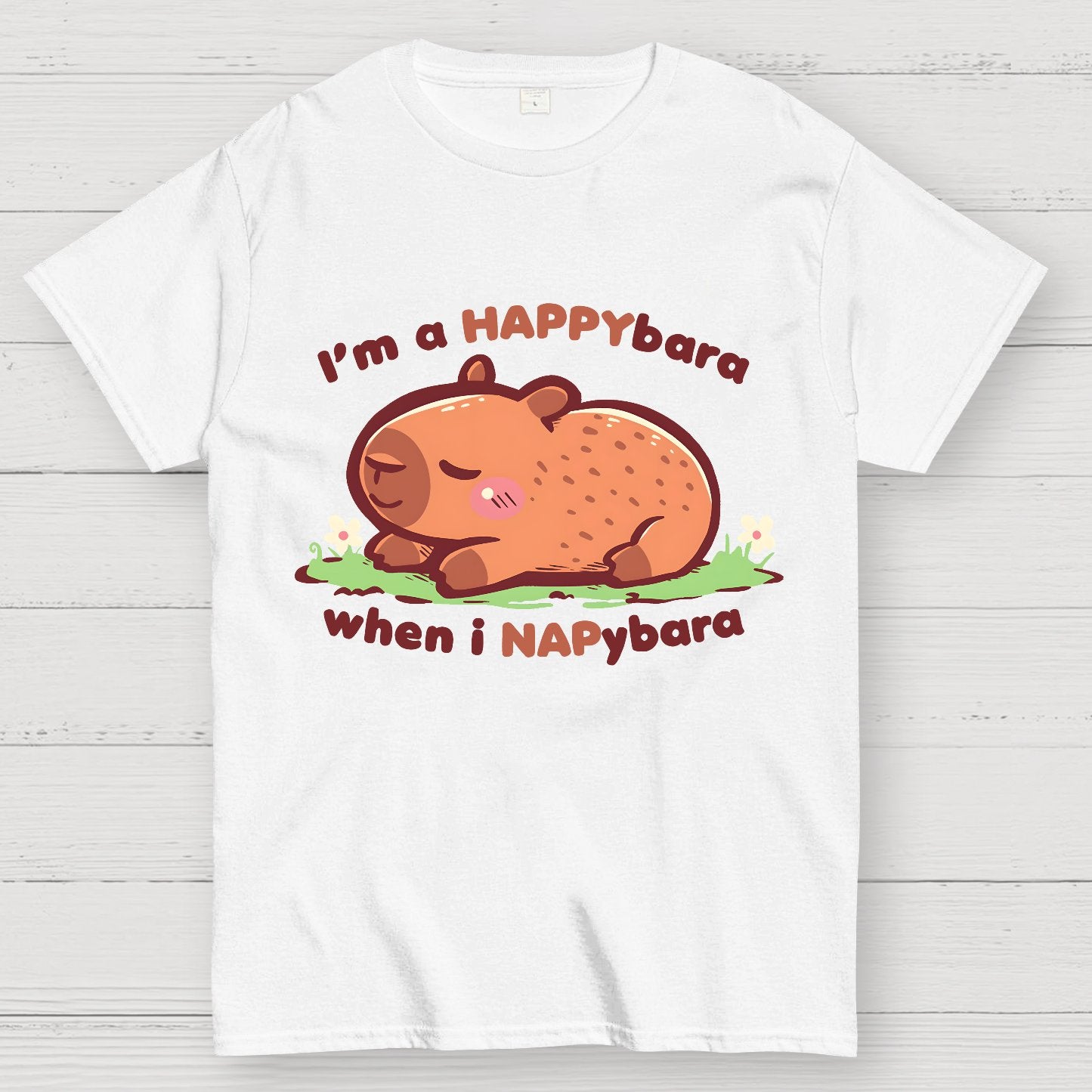 Happybara when I Napybara Geek T-Shirt
