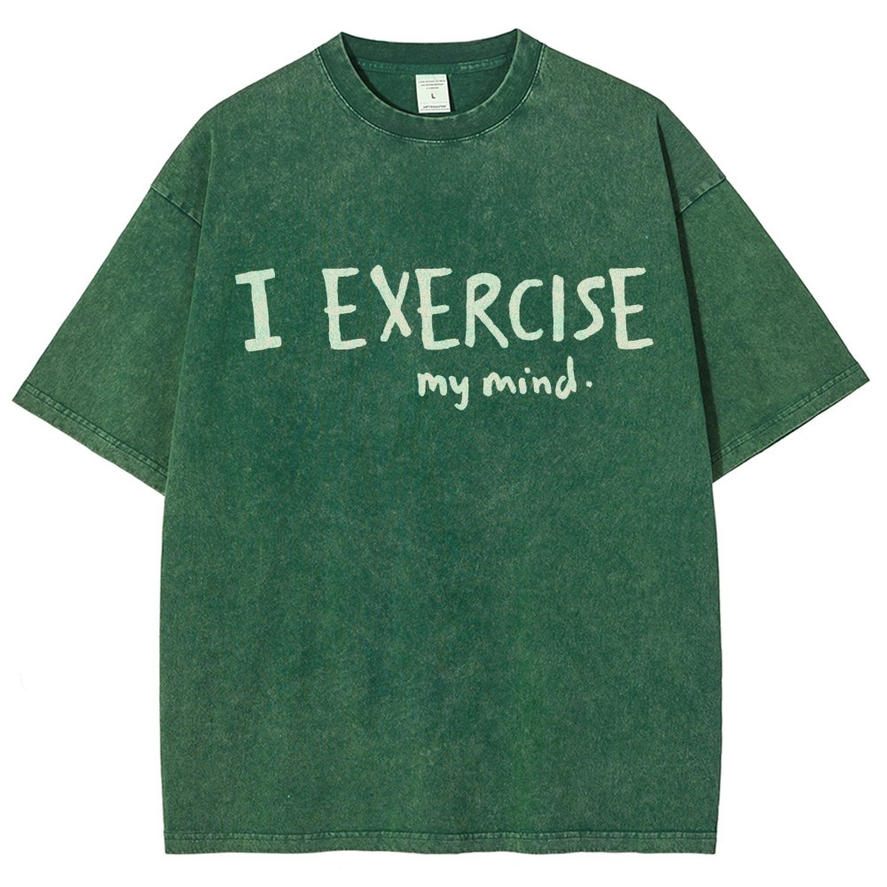 I Exercise (My Mind) Vintage Distressed T-shirt