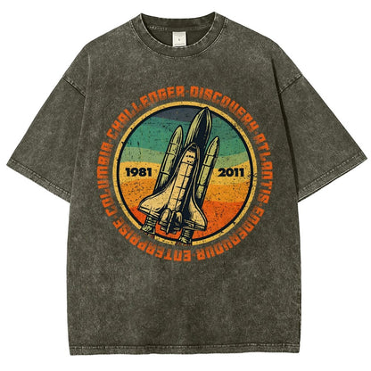 Through Hardship To The Stars Vintage Distressed T-shirt