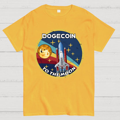 Dogecoin To The Moon DOGE Geek T-Shirt