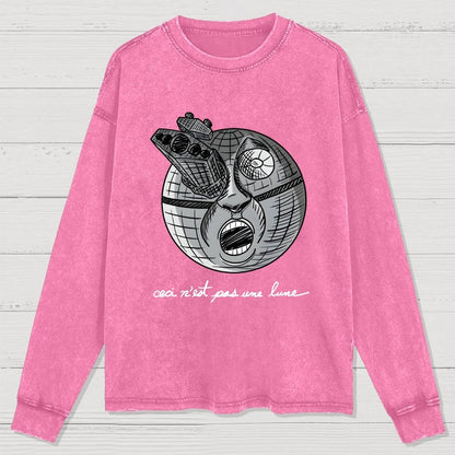 Ceci N’Est Pas Une Lune Washed Long Sleeve Tee
