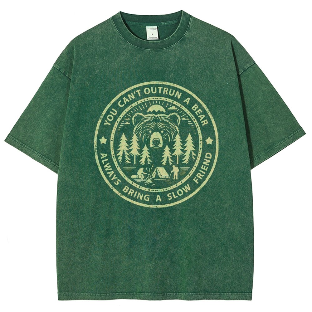 You Can't Outrun A Bear Vintage Distressed T-shirt
