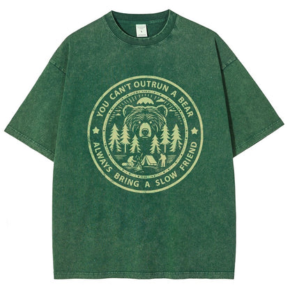 You Can't Outrun A Bear Vintage Distressed T-shirt