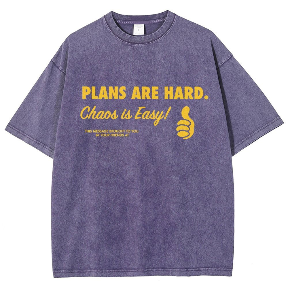 Chaos is Easy Vintage Distressed T-shirt