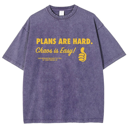 Chaos is Easy Vintage Distressed T-shirt