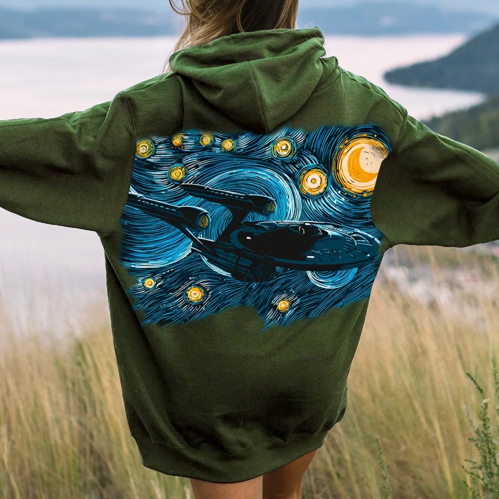 Printed Back Cotton Hoodie