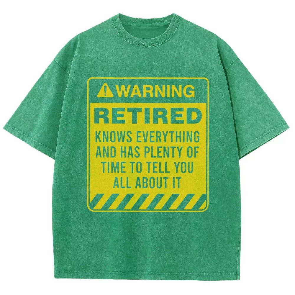 Retired Warning Vintage Distressed T-shirt