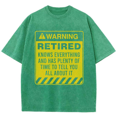 Retired Warning Vintage Distressed T-shirt
