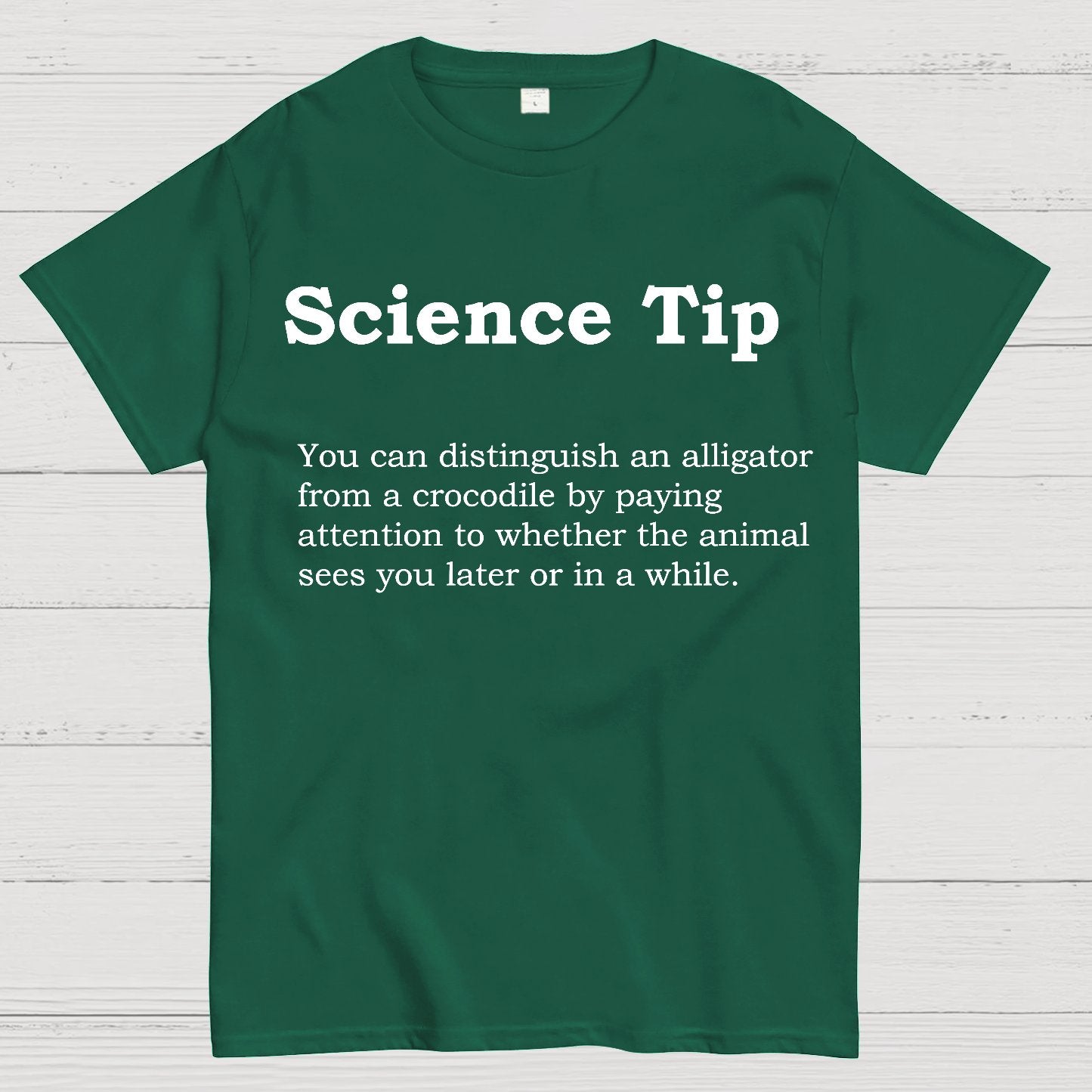 Crocodile Alligator Funny Science tip Geek T-Shirt