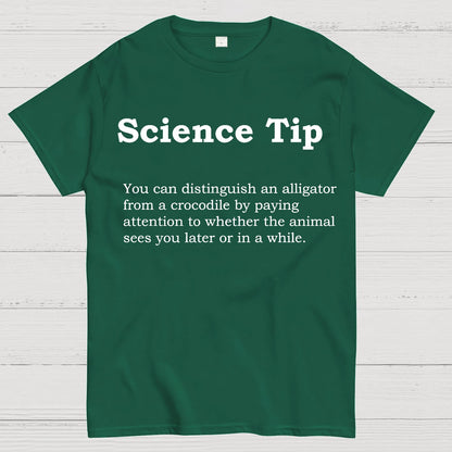 Crocodile Alligator Funny Science tip Geek T-Shirt