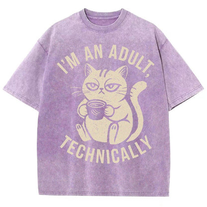 I'm An Adult Technically Vintage Distressed T-shirt