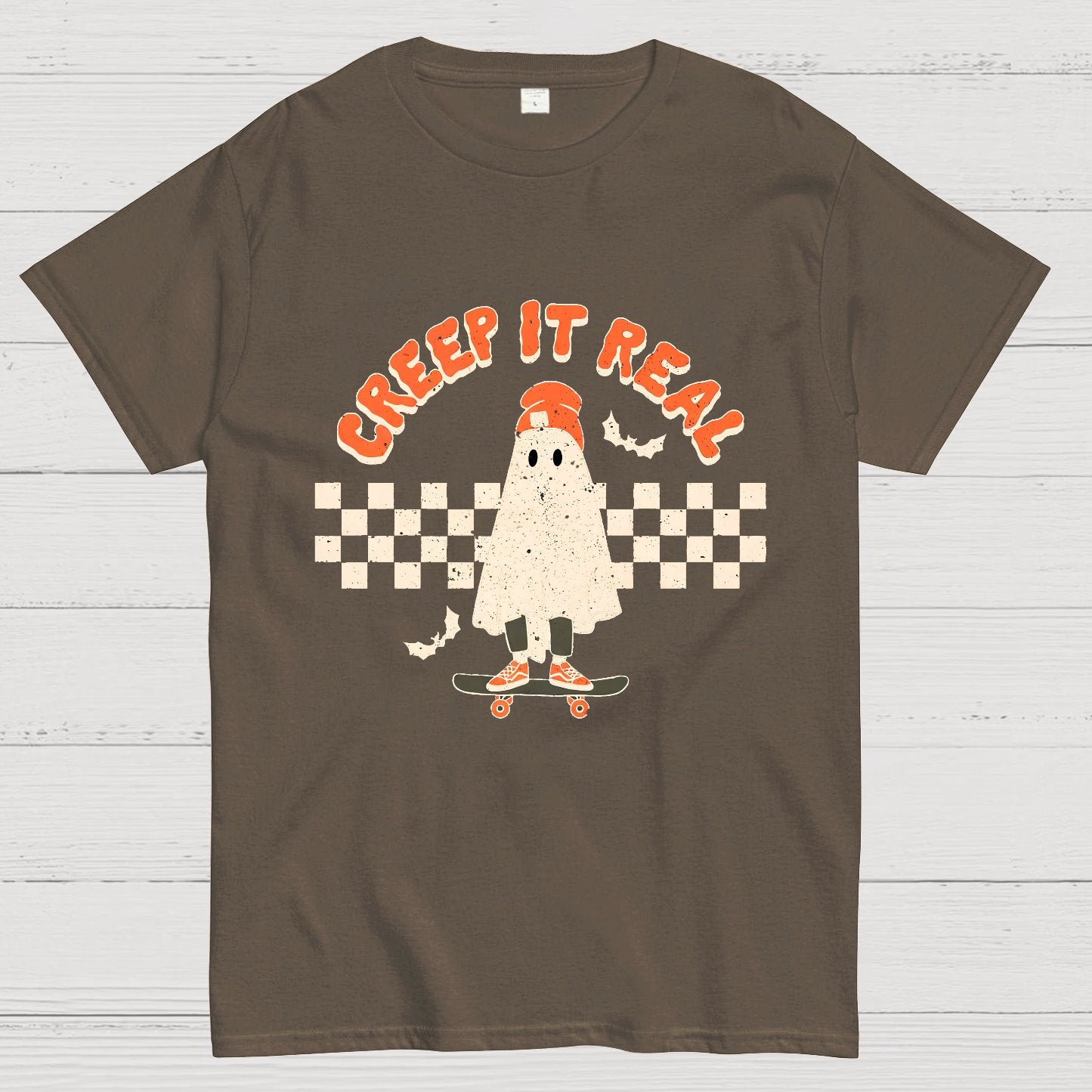 Creep it Real Vintage Ghost Halloween Geeky T-Shirt