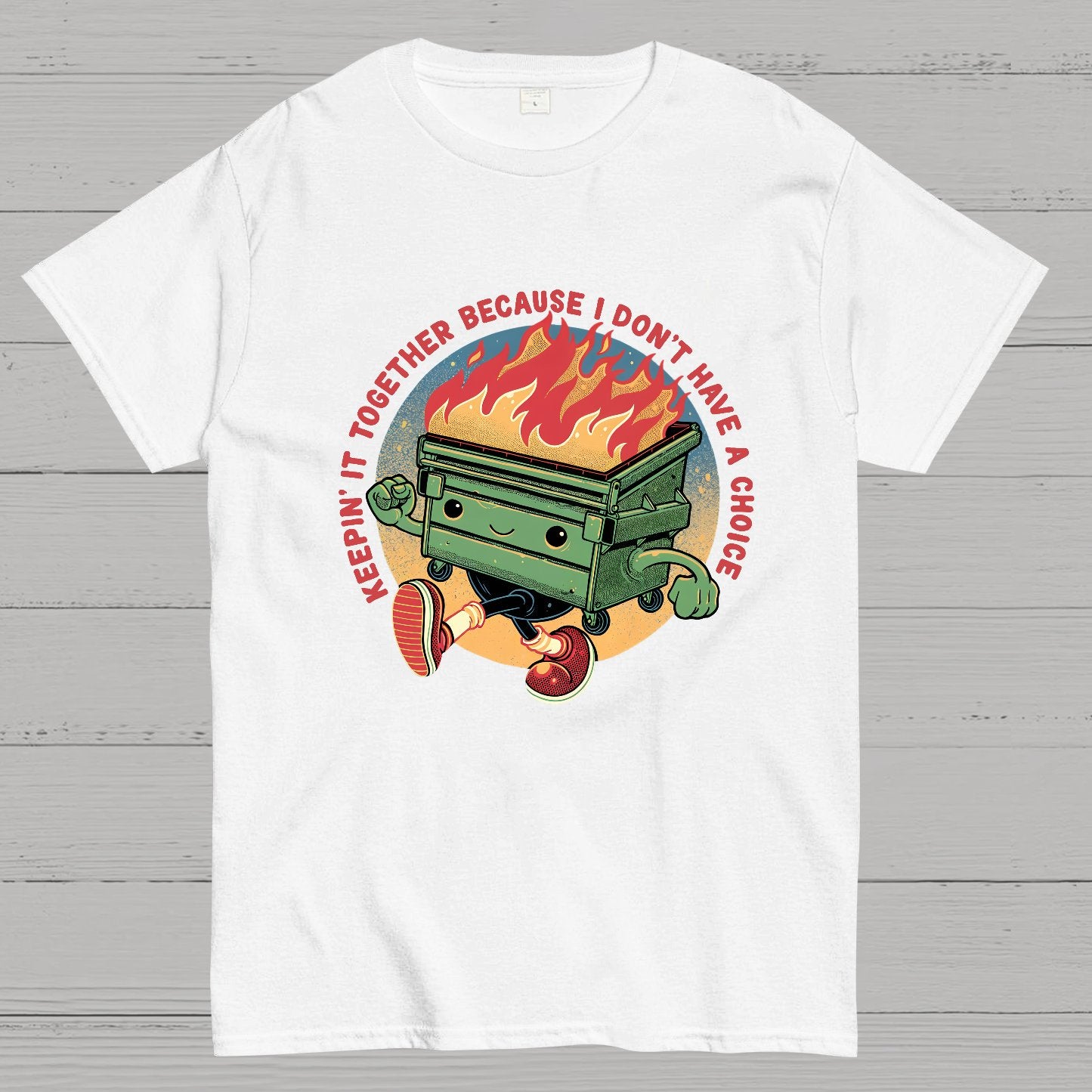 Flaming Dumpster Nerdy T-Shirt