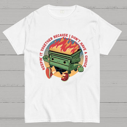 Flaming Dumpster Nerdy T-Shirt