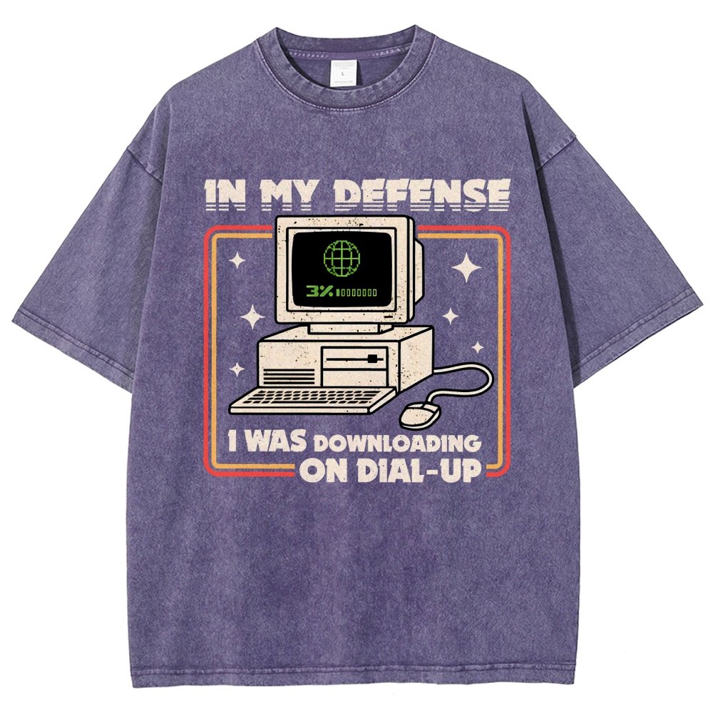 Defense Protocol Dial-Up Vintage Distressed T-shirt