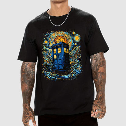 Starry Sky Phone Booth Geek T-Shirt