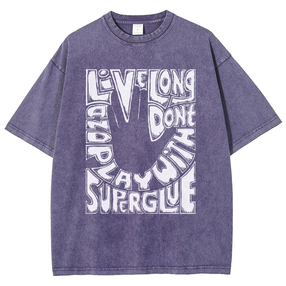 Don't Play With Superglue Vintage Distressed T-shirt