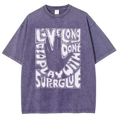 Don't Play With Superglue Vintage Distressed T-shirt