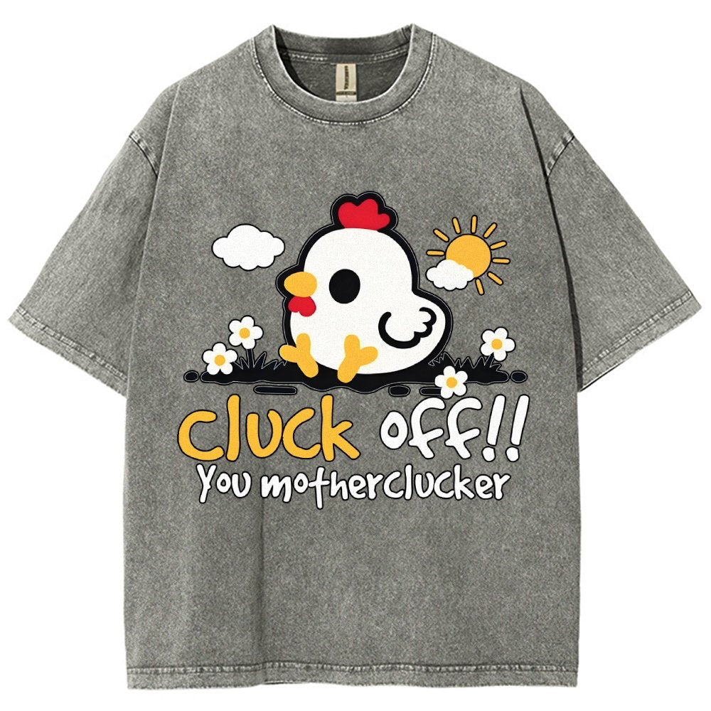 Cluck off Vintage Distressed T-shirt