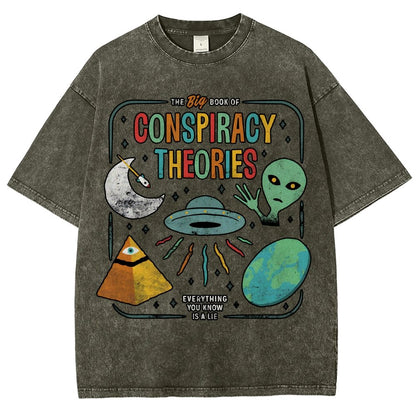 The Big Book Of Conspiracy Theories Vintage Distressed T-shirt