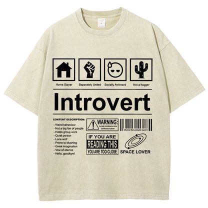 Introvert Label- Vintage Distressed T-shirt