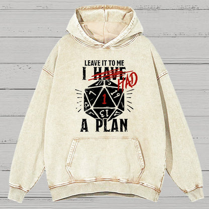 I Had A Plan Nerdy Vintage Distressed Hoodie