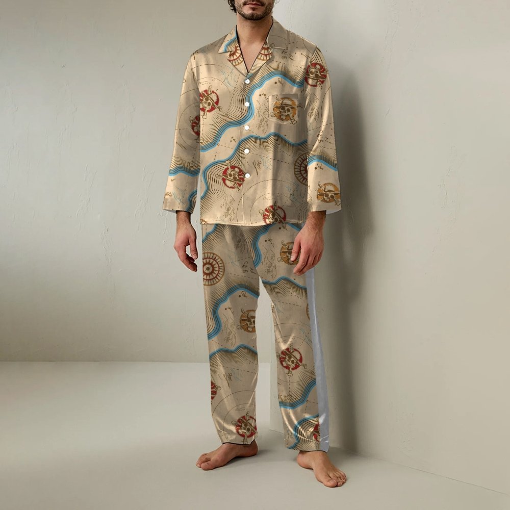 Skeleton Route Geek Long Sleeve Pajama Set