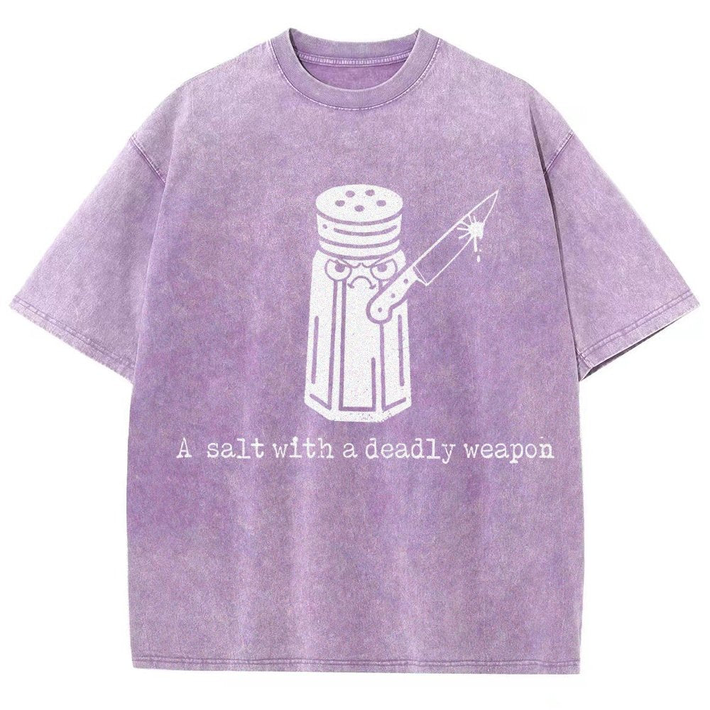 A Salt with a Deadly Weapon Vintage Distressed T-shirt