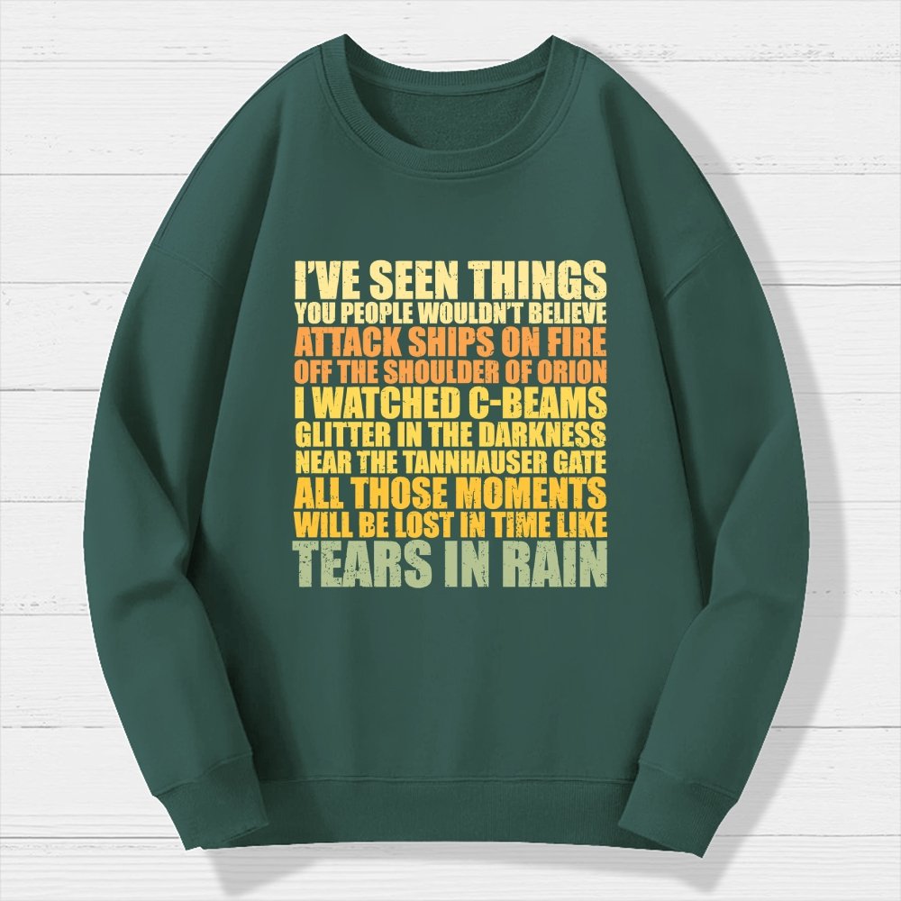 Tears In Rain Geek Cotton Sweatshirt