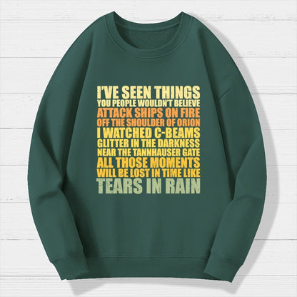 Tears In Rain Geek Cotton Sweatshirt