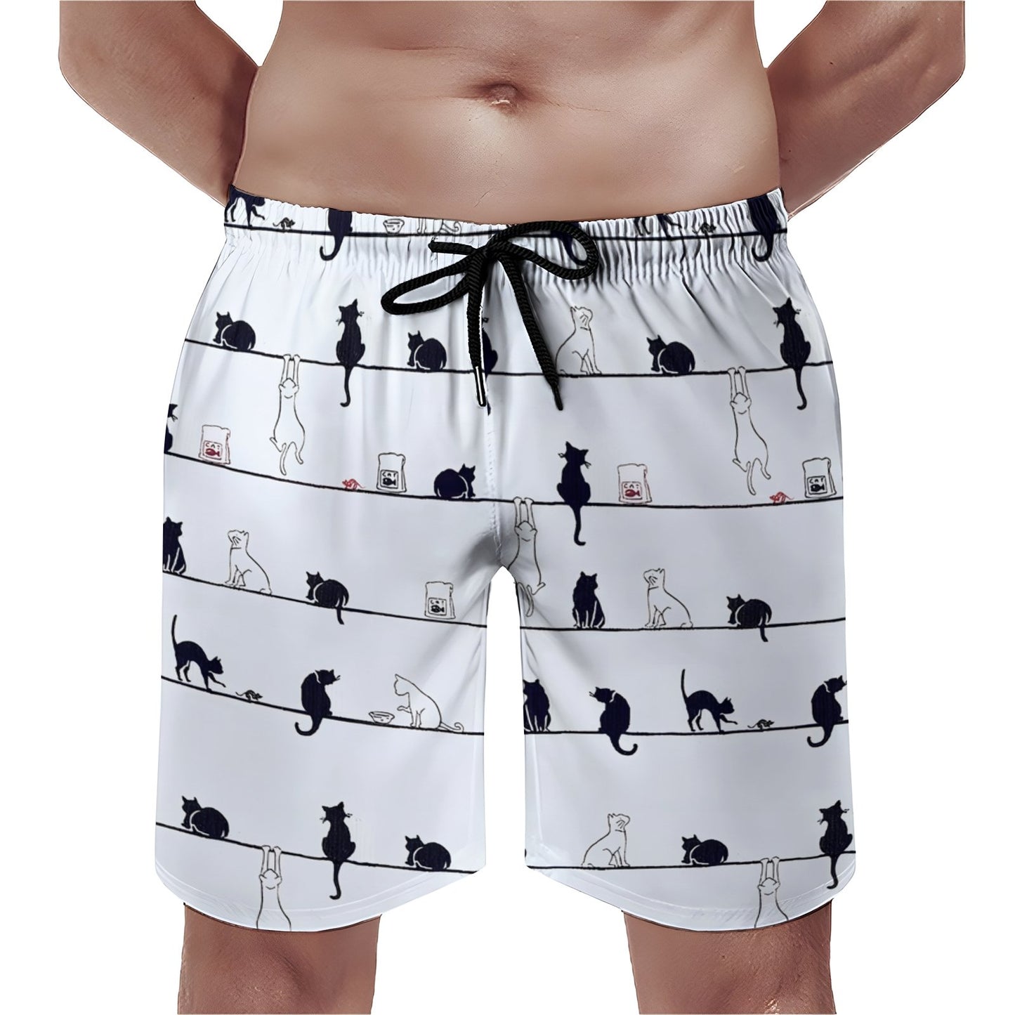 Cute Cat Geek Shorts