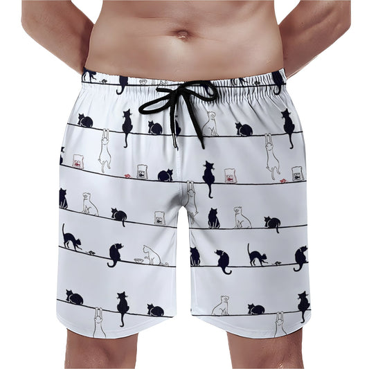 Cute Cat Geek Shorts