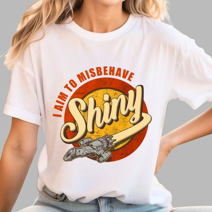 Shiny I Aim to Misbehave Geek T-Shirt 2509001385